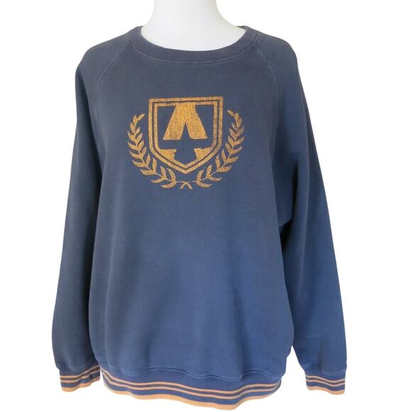 VINTAGE PERRY ELLIS AMERICA Sweatshirt Pullover Top Size XL Men's Blue Y2K - Picture 1 of 4